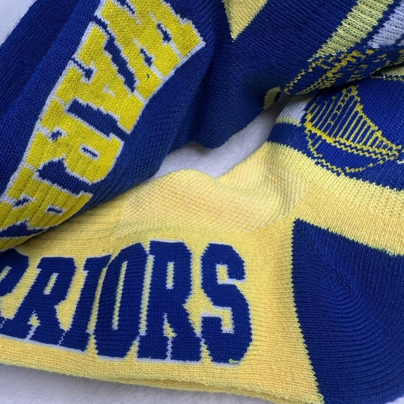 NBA Licensed Golden State Warriors Men's Quarter Cut 3 pack socks Size 6-12 - Picture 7 of 8